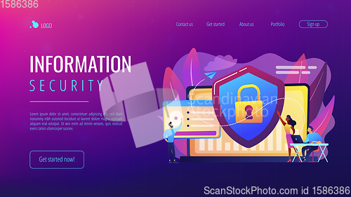 Image of Cyber security concept landing page.