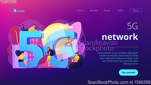 Image of 5g network concept landing page.