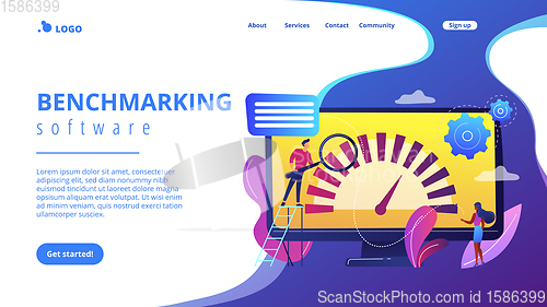 Image of Benchmark testing concept landing page.