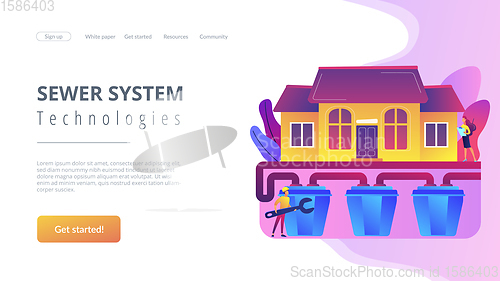 Image of Sewerage system concept landing page.