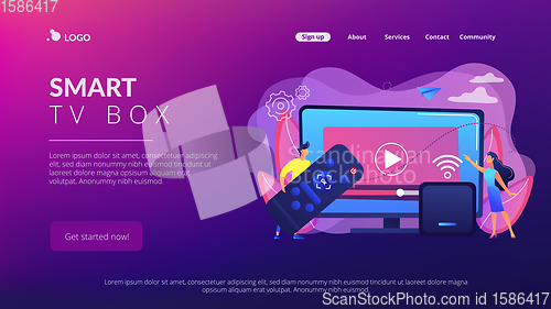 Image of Smart TV box concept landing page.