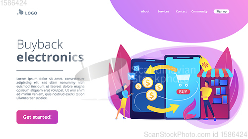 Image of Mobile device trade-in concept landing page.