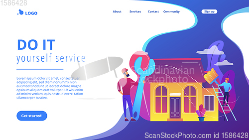 Image of DIY repair concept landing page.