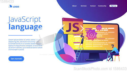 Image of JavaScript concept landing page.