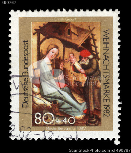 Image of Christmas postage stamp