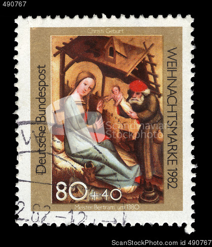 Image of Christmas postage stamp