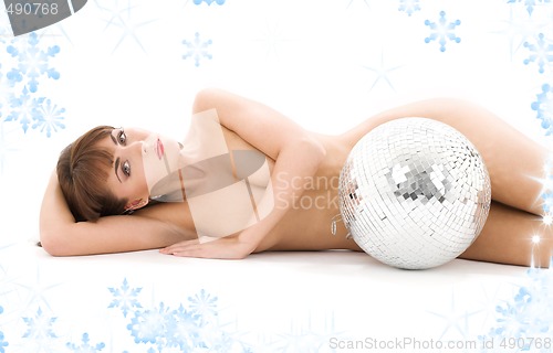 Image of disco ball lady