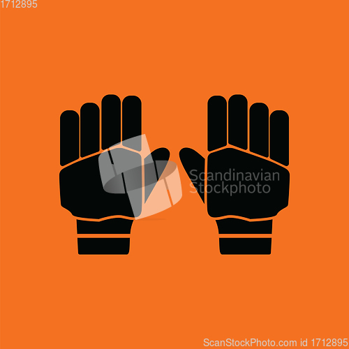 Image of Pair of cricket gloves icon