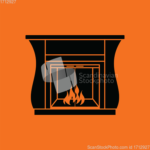 Image of Fireplace with doors icon