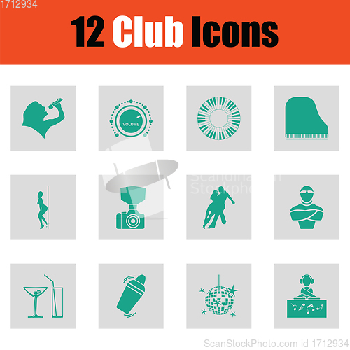 Image of Set of club icons