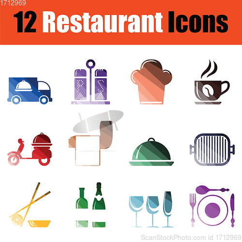 Image of Restaurant icon set