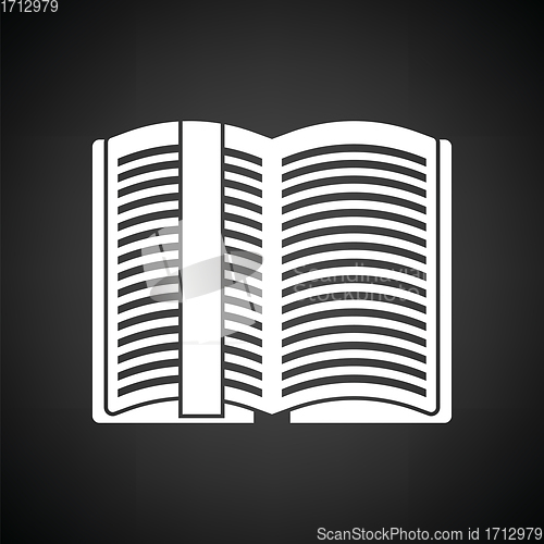 Image of Open book with bookmark icon
