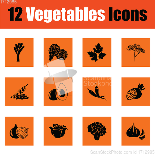 Image of Vegetables icon set