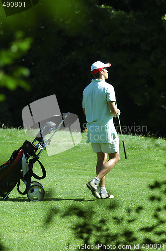 Image of Golfer walking