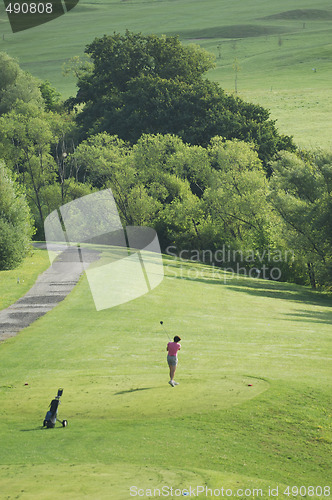 Image of Large view of a girl who doing a swing