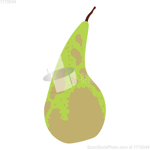 Image of Flat design icon of Pear in ui colors.