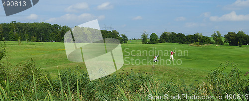 Image of Panoramic view of golf course