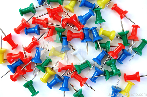 Image of colorful push pins