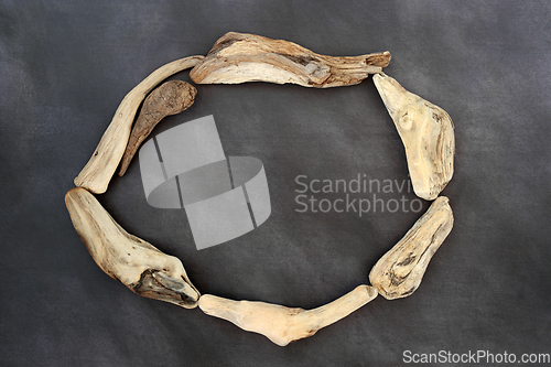 Image of Natural Oval Shaped Driftwood Wreath Composition