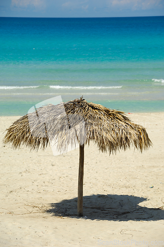 Image of Parasol on tropical beach