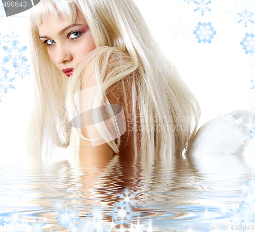 Image of angel in water