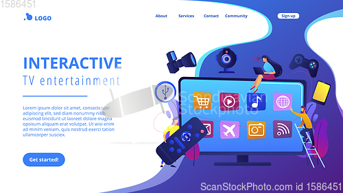 Image of Smart TV accessories concept landing page.