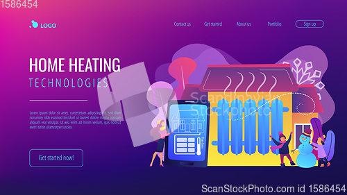 Image of Heating system concept landing page.