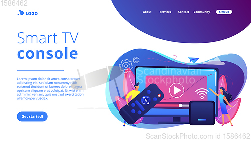 Image of Smart TV box concept landing page.
