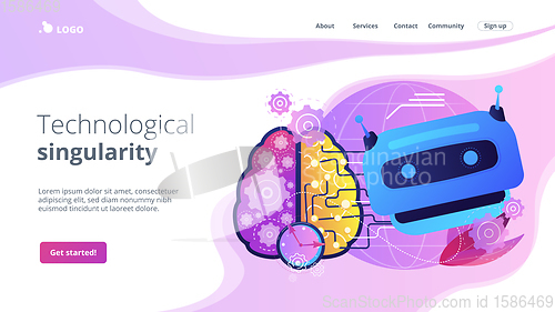 Image of Technological singularity concept landing page