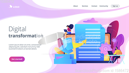 Image of Digital transformation concept landing page.