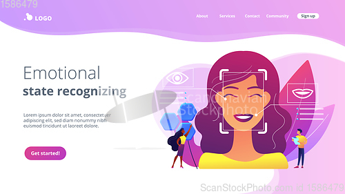 Image of Emotion detection concept landing page.