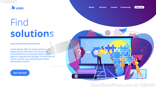Image of Problem solvingconcept landing page.