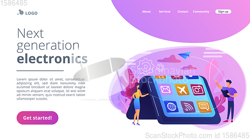 Image of Bendable device technology concept landing page.