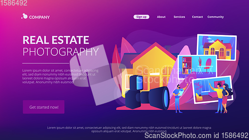 Image of Real estate photography concept landing page