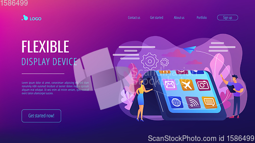 Image of Bendable device technology concept landing page.