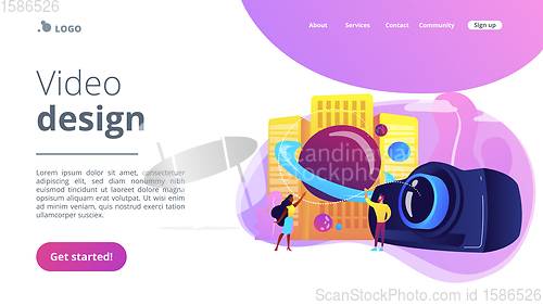 Image of Video design concept landing page.