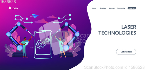 Image of Laser technologies concept landing page.