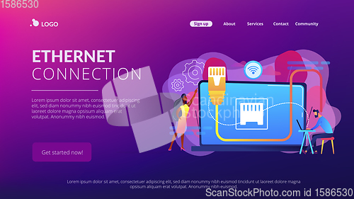 Image of Ethernet connection concept landing page.