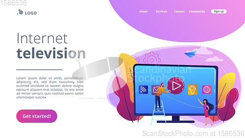 Image of Smart TV technology concept landing page.