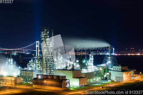 Image of Industrial factory in Muroran at night