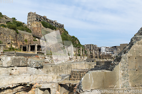 Image of Hashima Island in Nagasaki city of Japan