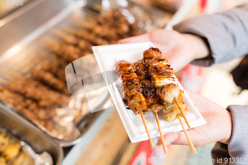 Image of Grilled chicken at street kiosk