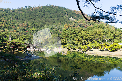 Image of Japanese garden, Ritsurin Garden 