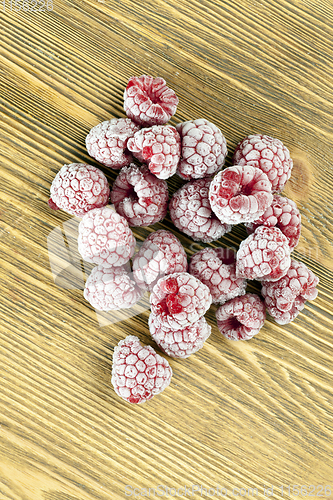 Image of frozen raspberries