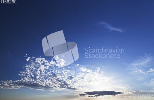 Image of Blue sky and clouds