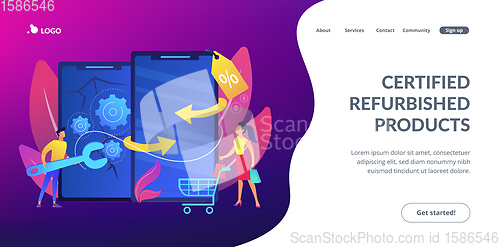 Image of Refurbished device concept landing page.