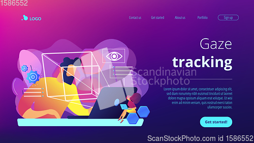 Image of Eye tracking technology concept landing page.