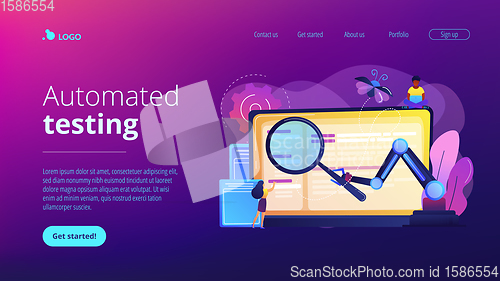 Image of Automated testing concept landing page.