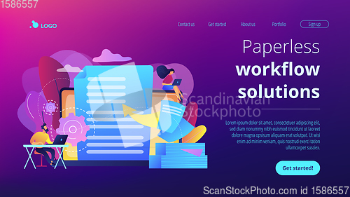 Image of Digital transformation concept landing page.