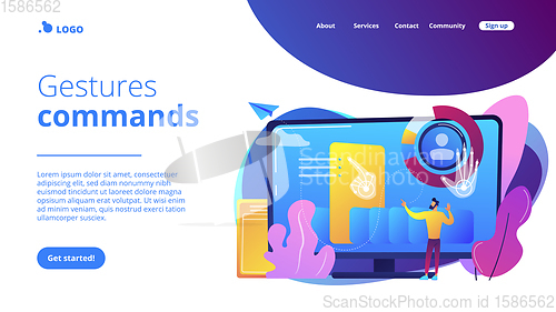 Image of Gesture recognition concept landing page.